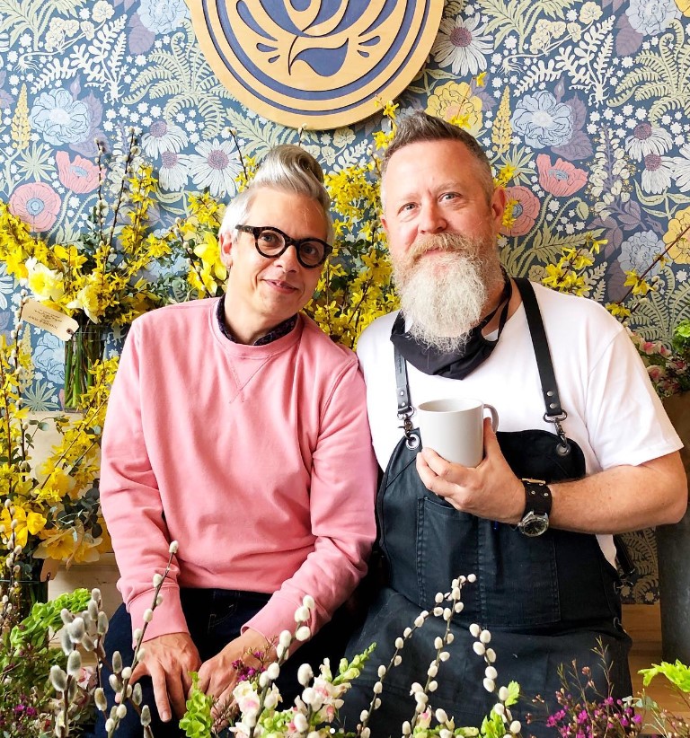 2 Queens Coffee owners: Charles Wilkin and Martin Higgins.