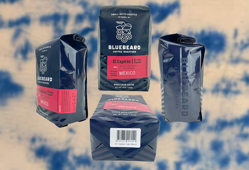Bluebeard Coffee and Savor Brands Create First Cut Out Foil Bag thumbnail