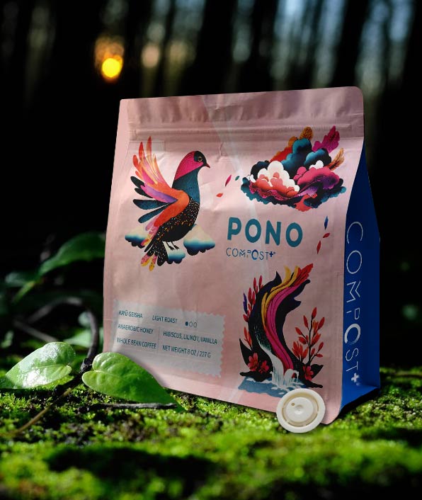  Eco-Friendly COMPOST+ Printed Coffee Bag by Savor Brands Australia