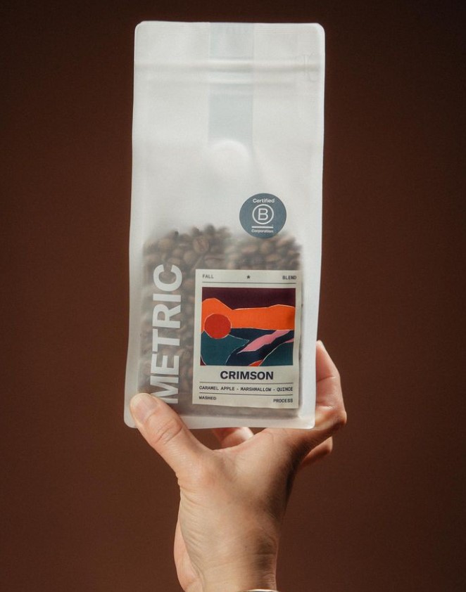¿Quién imprimió las bolsas de Metric Coffee? ¡Savor Brands!