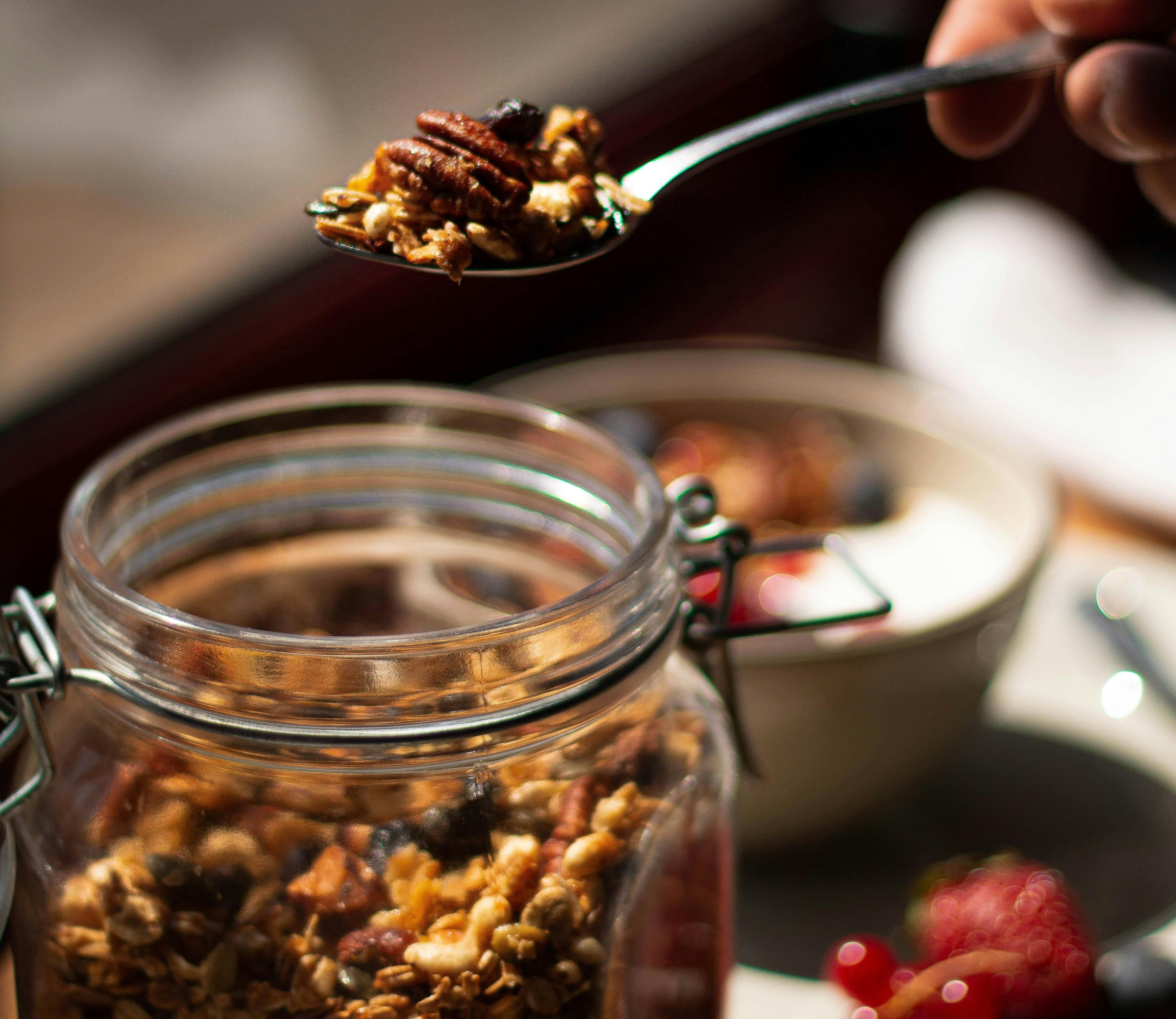 Granola in jar