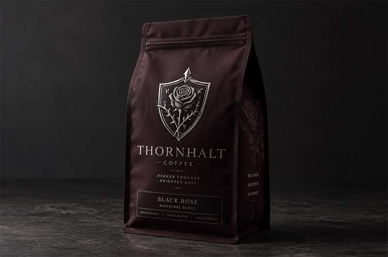Soft touch coffee bag finish thumbnail