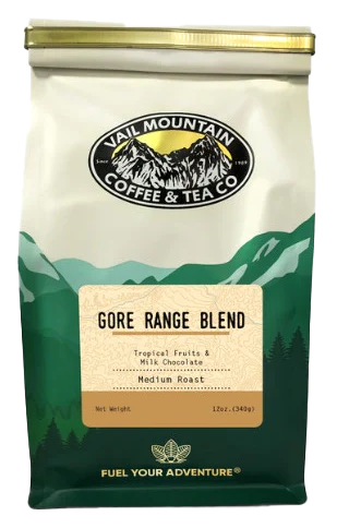 Vail Mountain Coffee & Tea Co.: 12oz Quad Seal Box Bottom + Matte Folie
