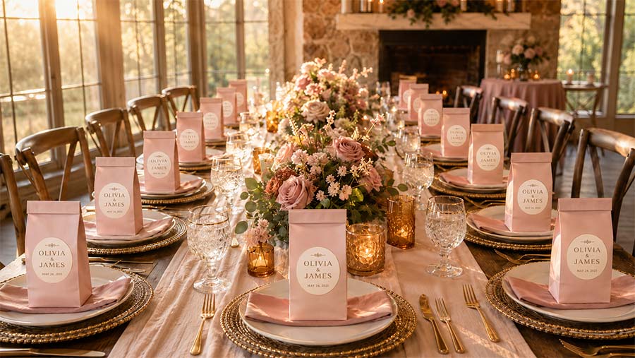 WeddingTableCoffeeBags