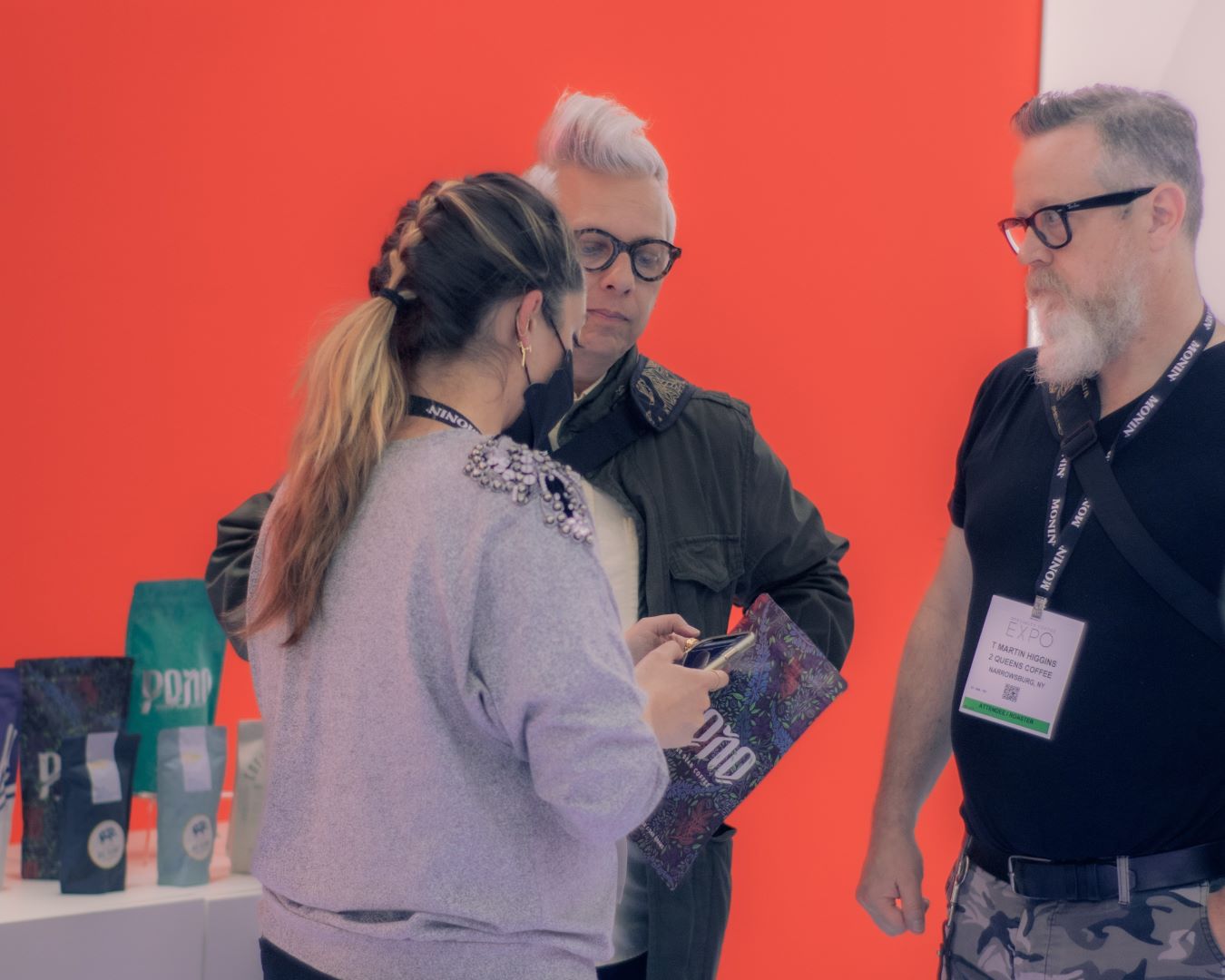 Chelsea Hayhurst of Savor Brands meeting with the owners of 2 Queens Coffee (NY)