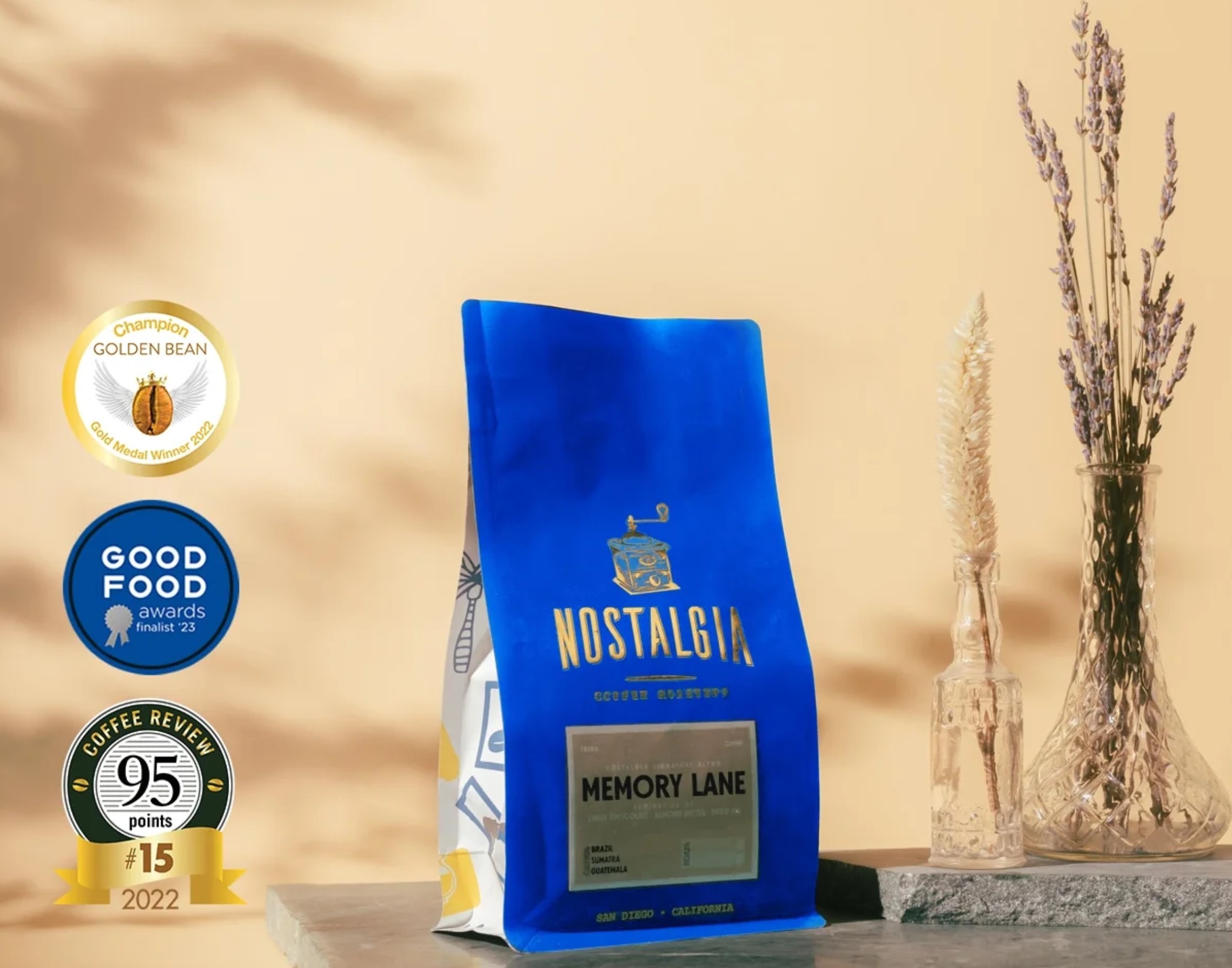 Nostalgia Coffee Roasters (California) coffee bag.